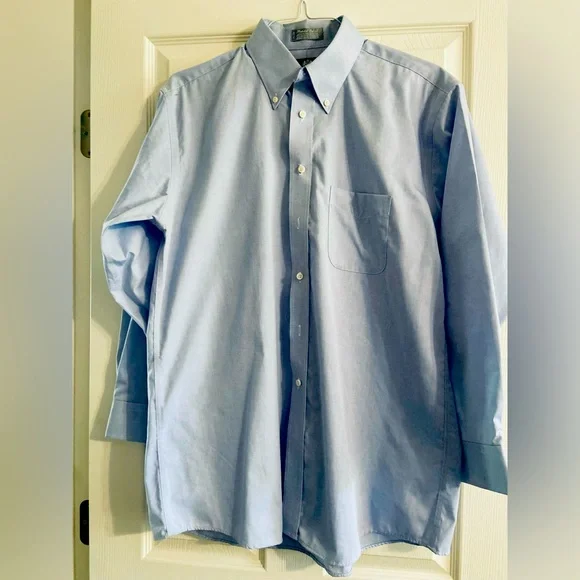 stafford wrinkle free dress shirt STAFFORD Wrinkle Free Dress Shirt Light Blue Men's Sz 17 34